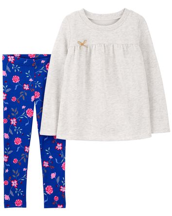 Baby 2-Piece Floral Long Sleeve Playwear Set