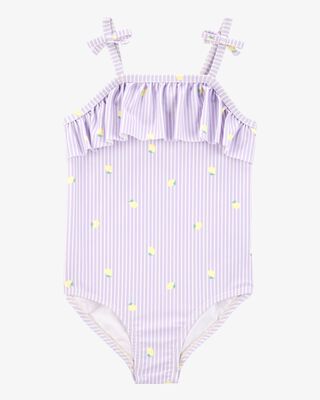 Product image 1 of Toddler 1-Piece Striped Lemon Swimsuit - Purple