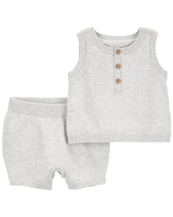 Baby 2-Piece Sweater Tank & Short Set