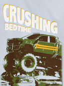 Blue - Kid 4-Piece Monster Truck 100% Snug Fit Cotton Pajamas, Selected