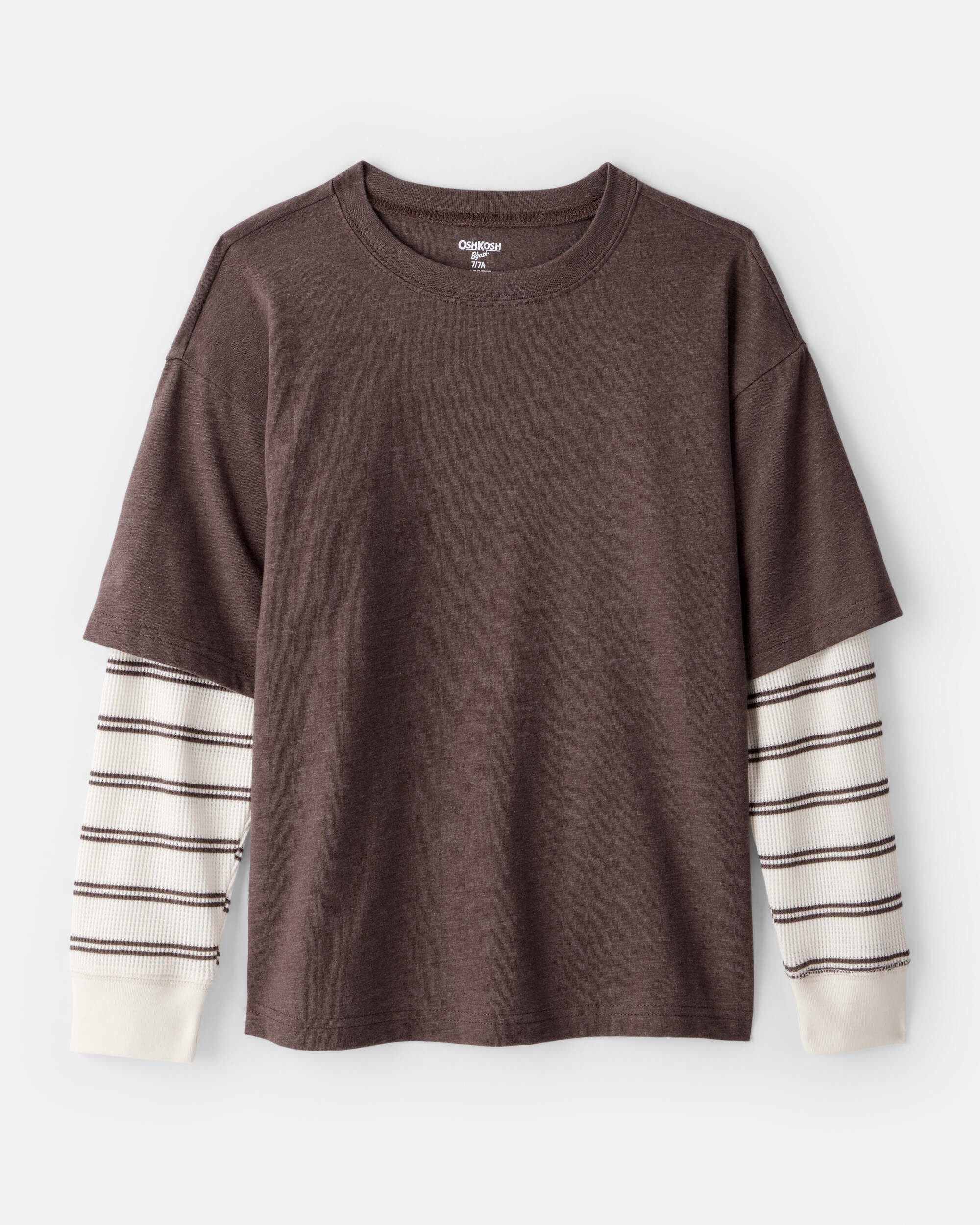 Boys Layered Long-Sleeve T-Shirt - Brown - OshKosh B'gosh