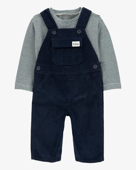 Navy Corduroy Overall Set main image 1