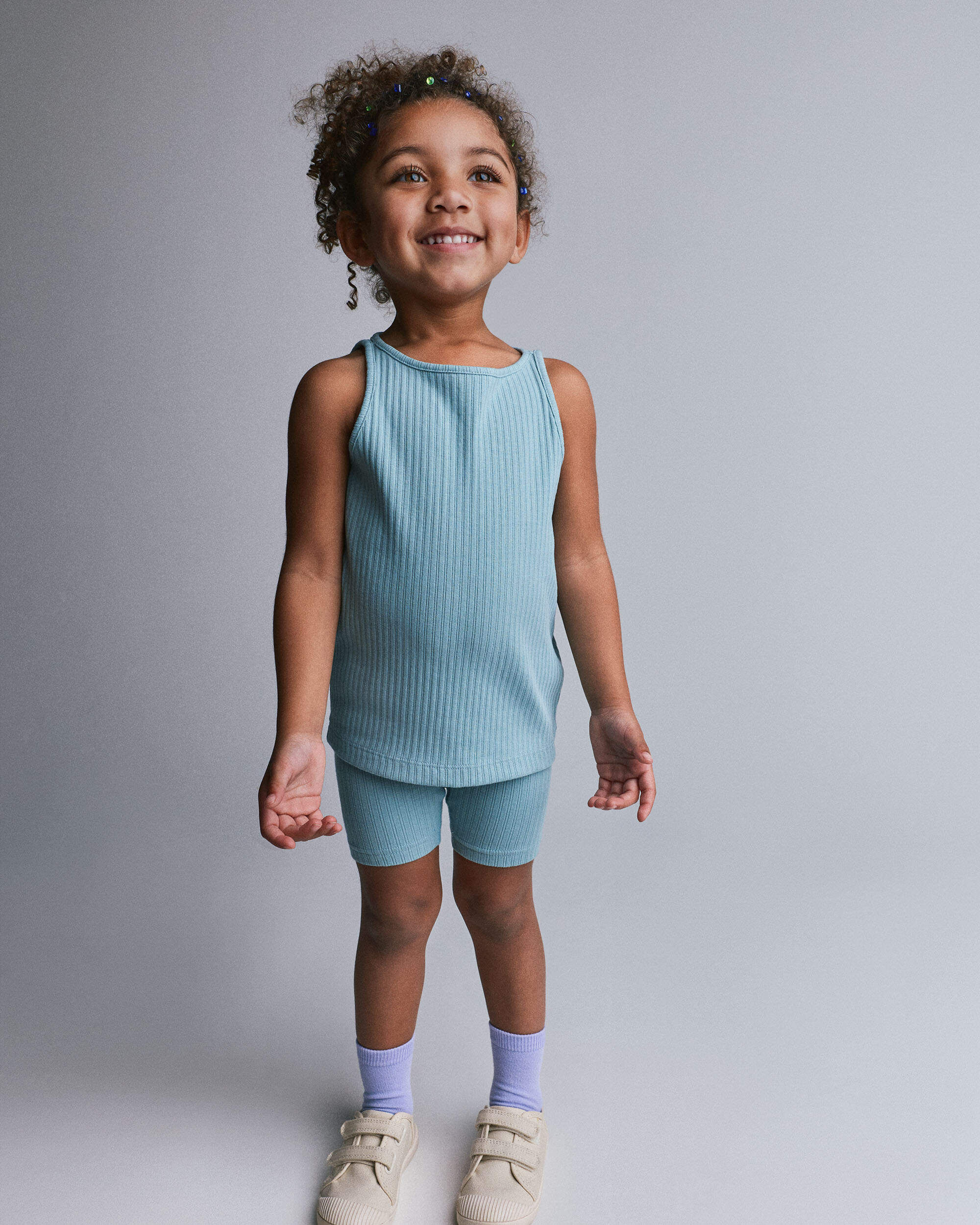 Otter Avenue Toddler Girl Brooklyn Bike Shorts 12M Pale Blue 9$