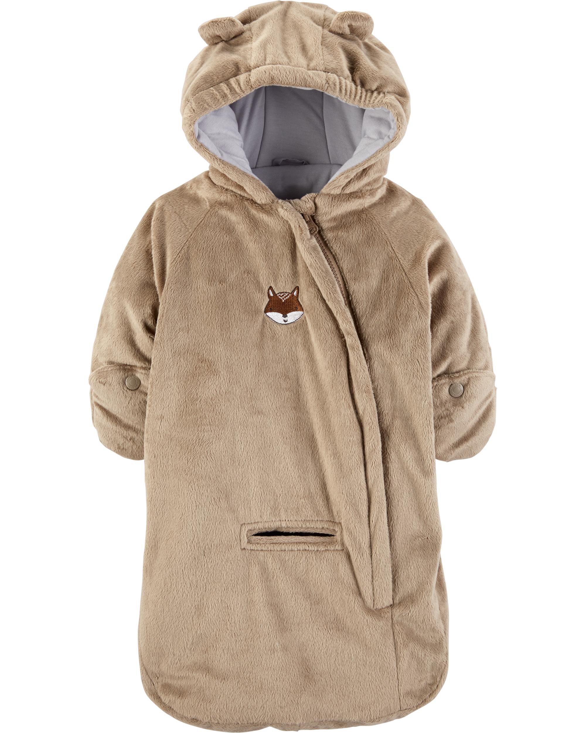 Carters Baby Girls Bundle Up Cozy Pram with Ears