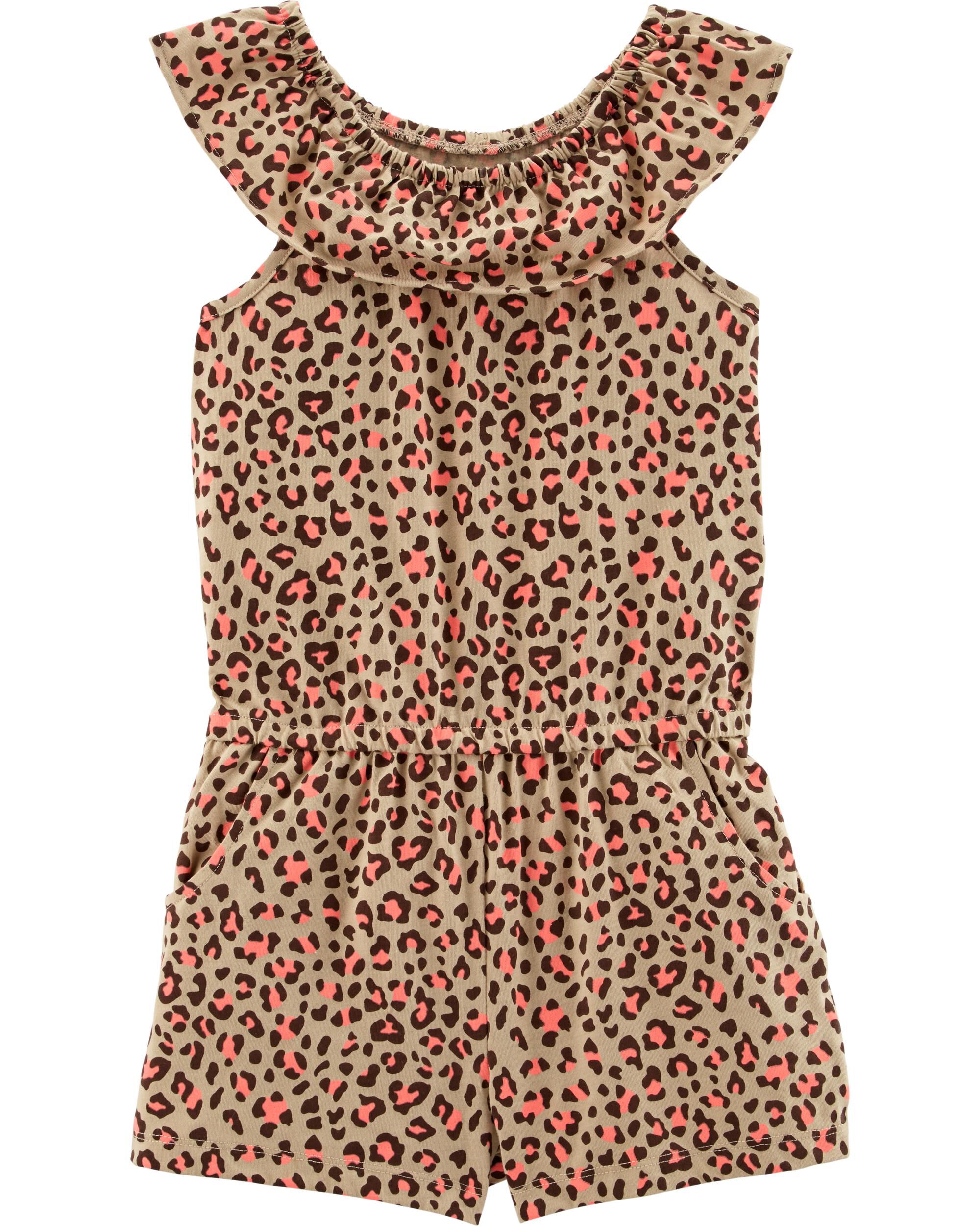 leopard romper baby