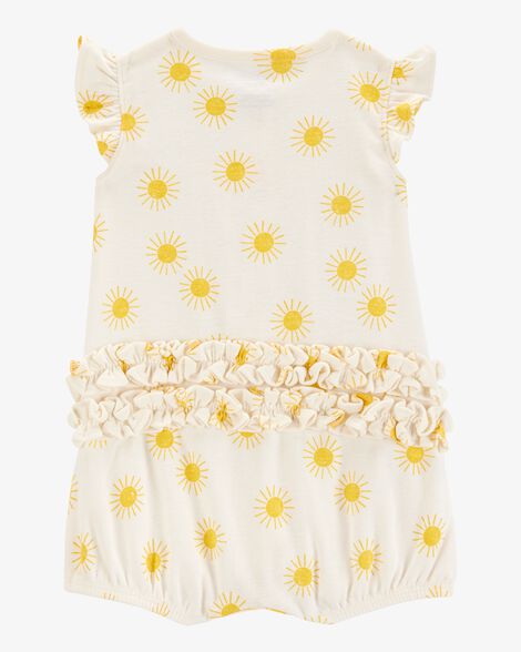  Product image 2 of Baby Sun Cotton Short-Sleeve Romper - Cream