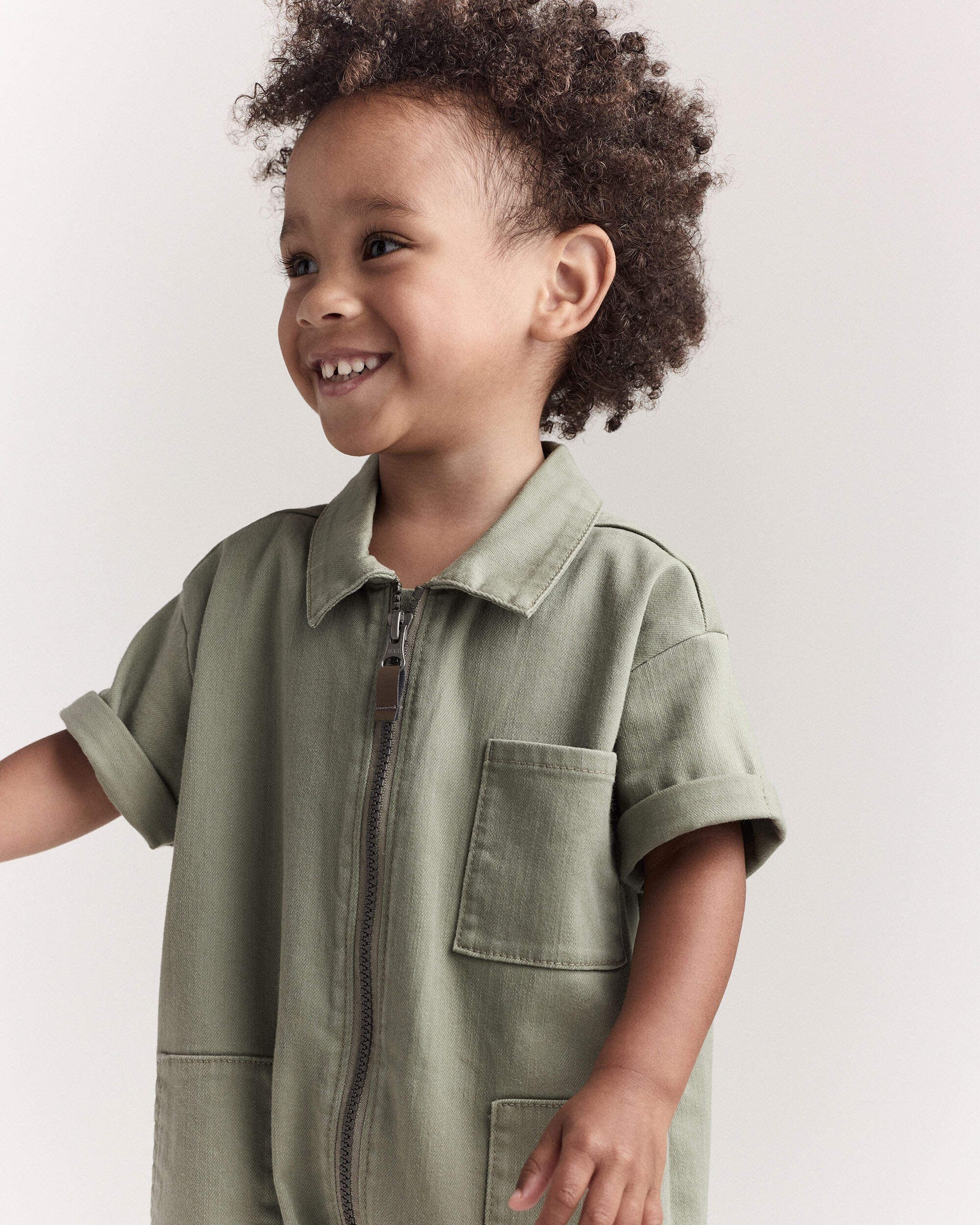 Toddler Day Out™ Jumpsuit - Olive