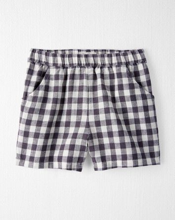 Toddler Gingham Shorts Made with LENZING™ ECOVERO™ and Linen