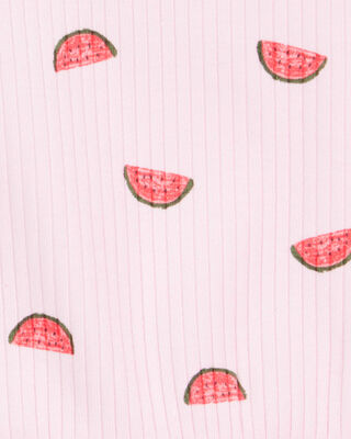 Product image 2 of Baby 2-Piece Watermelon Tank & Bike Short Set - Pink