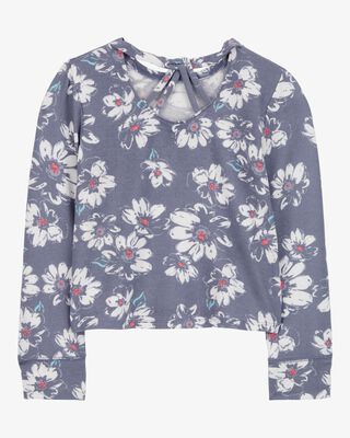 Product image 2 of Kid Floral Knit Long-Sleeve Fashion Top - Floral