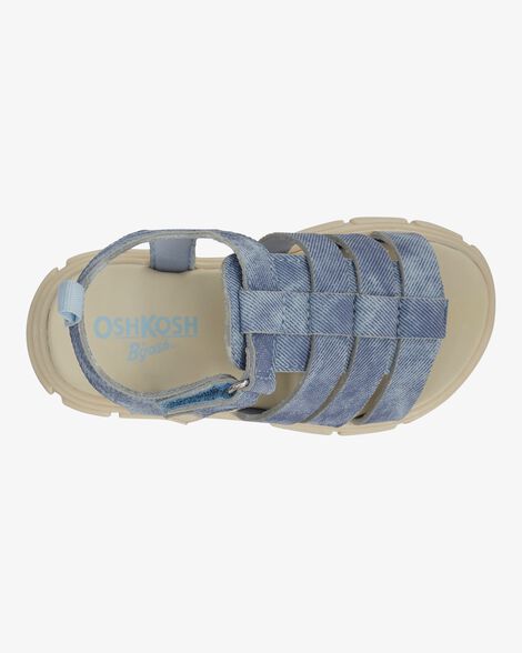  Product image 4 of Toddler Strappy Denim Sandals - Blue