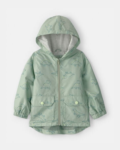 toddler boy dinosaur raincoat - green