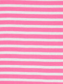 Pink - Kid 2-Piece Striped Snug Fit Cotton Pajamas, Selected