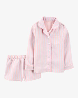 Product image 1 of Kid Striped Loose Fit 2-Piece Pajamas - Purple