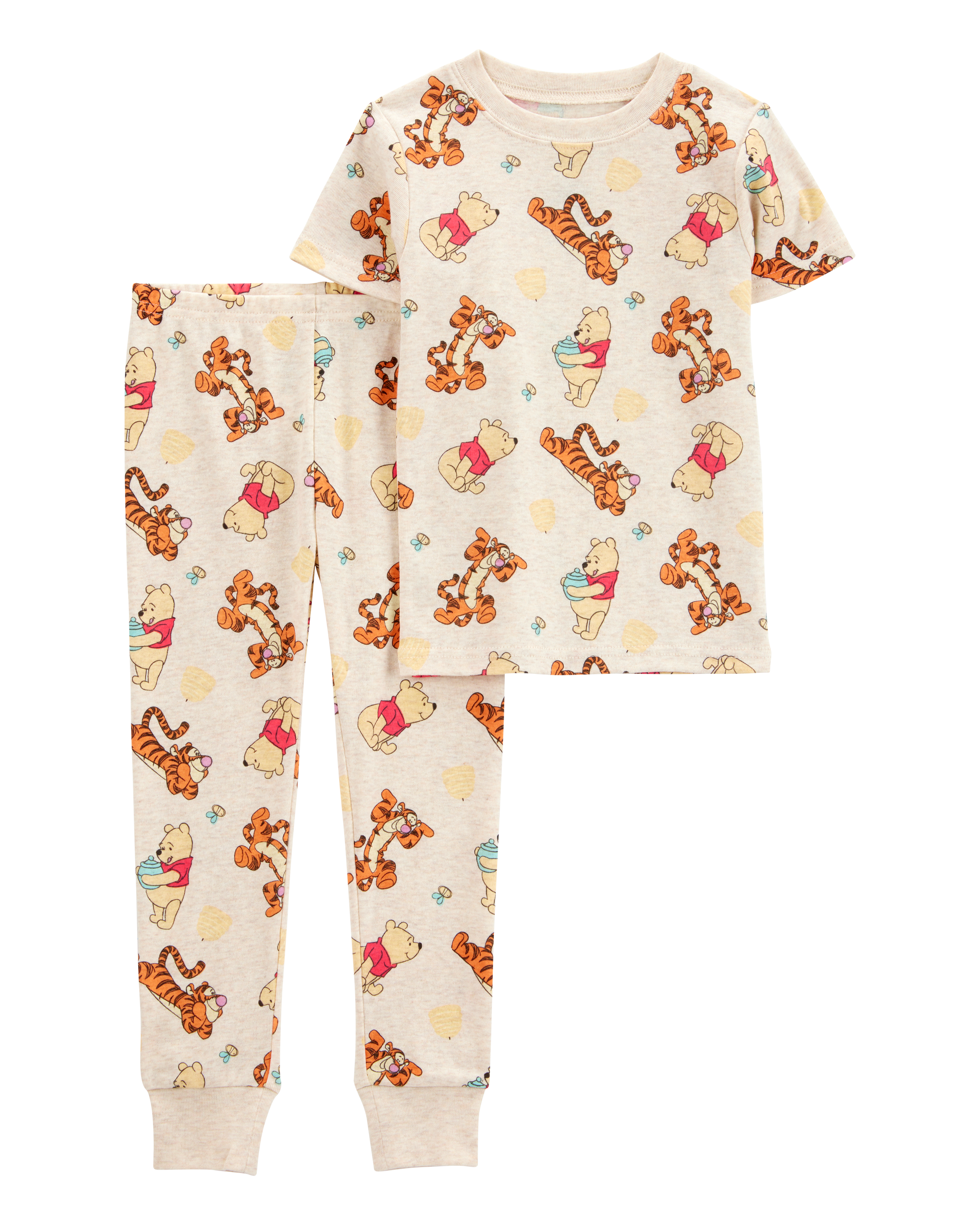 Toddler Winnie The Pooh Snug Fit Cotton 2-Piece Pajamas - Beige