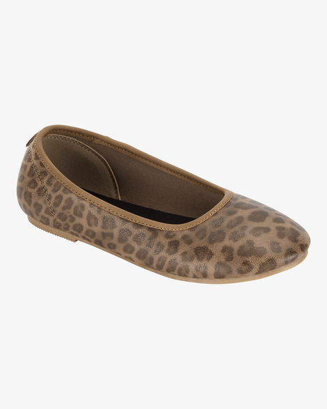 kid leopard ballet flats
