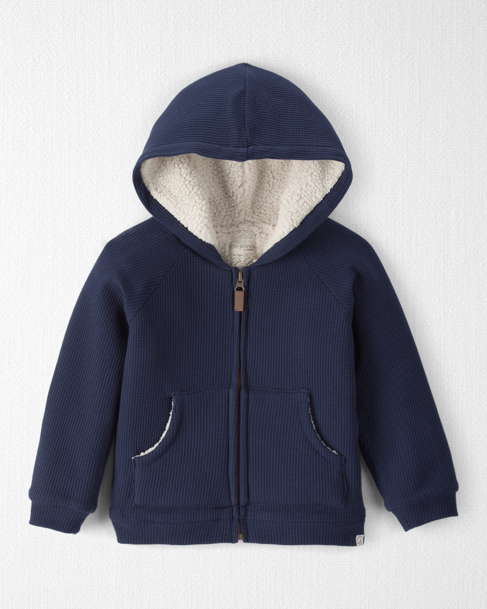 Toddler Boy Corduroy Sherpa-Hooded Fashion Jacket - Blue