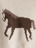 Baby Organic Cotton Horse Sweater Knit