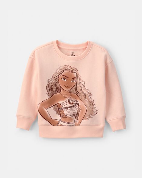 Toddler Girl Disney© Moana Fleece Pullover Sweatshirt - Orange