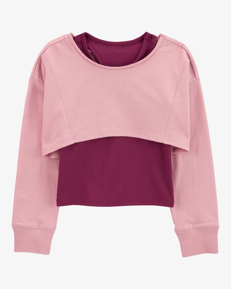  Product image 1 of Kid 2-Piece Active Cropped Pullover and Tank Set