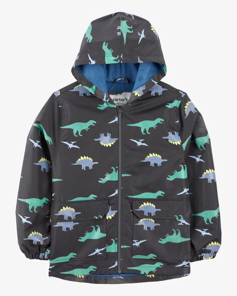  Product image 3 of Kid Dinosaur Color Changing Rain Jacket - Grey