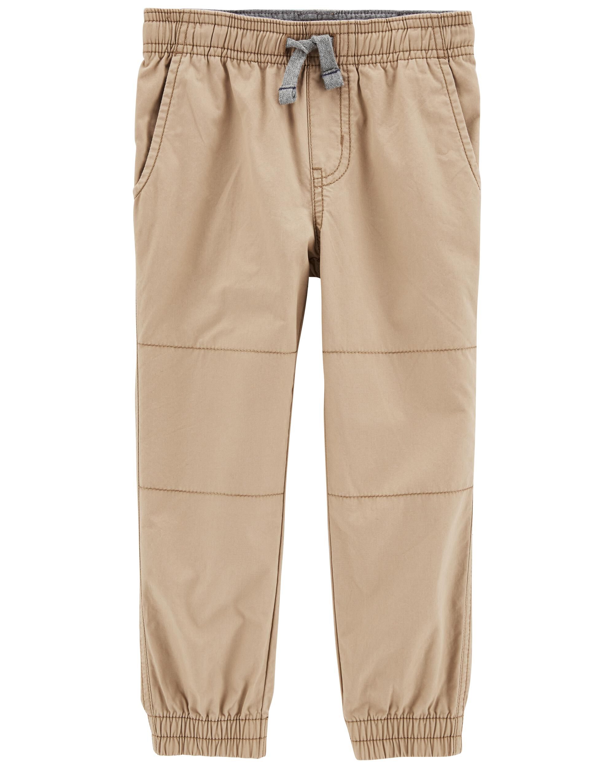Toddler Khaki Pull-On Poplin Pants 