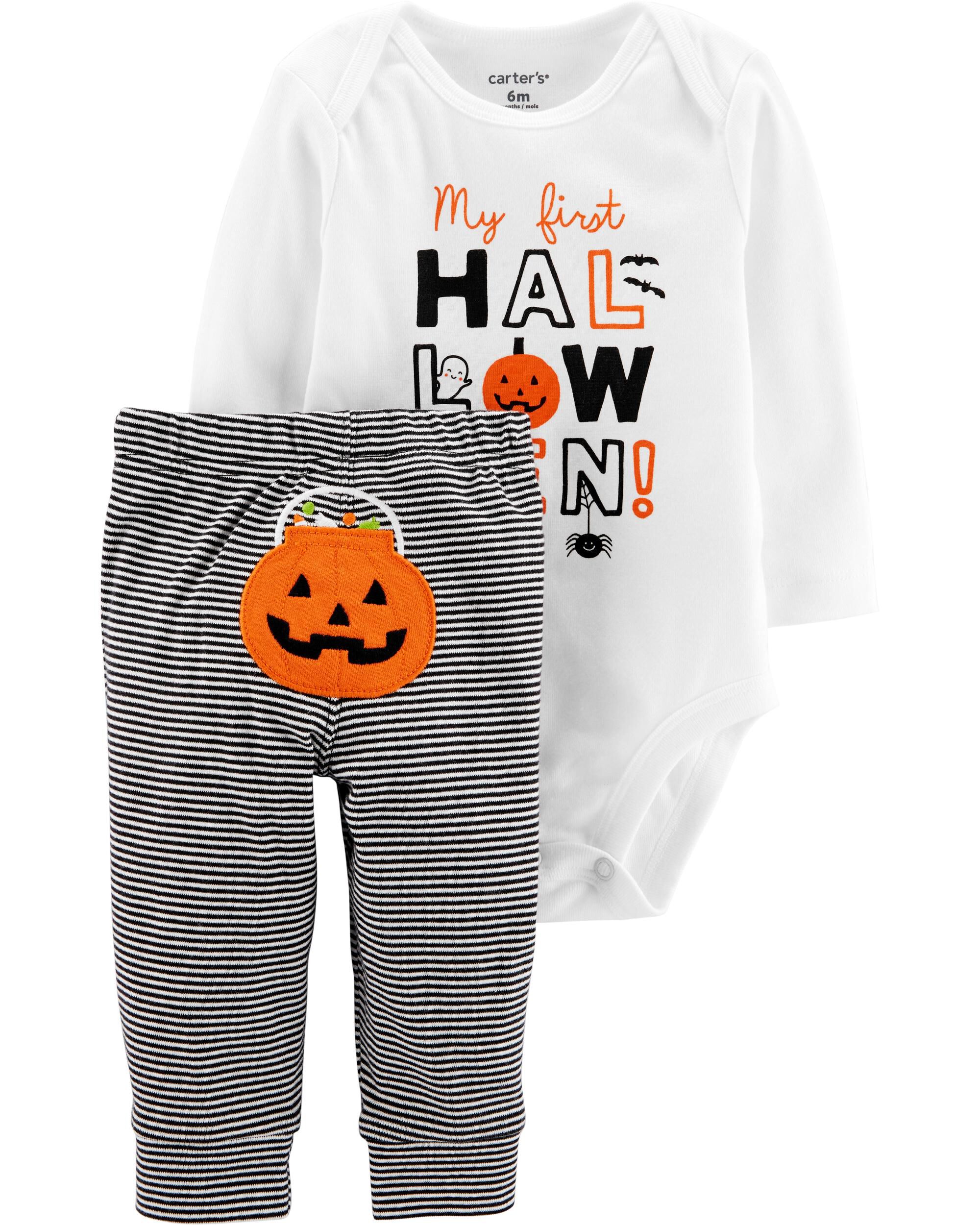 It/'s My 1st First Halloween Pumpkin Boys Baby Grow Bodysuit