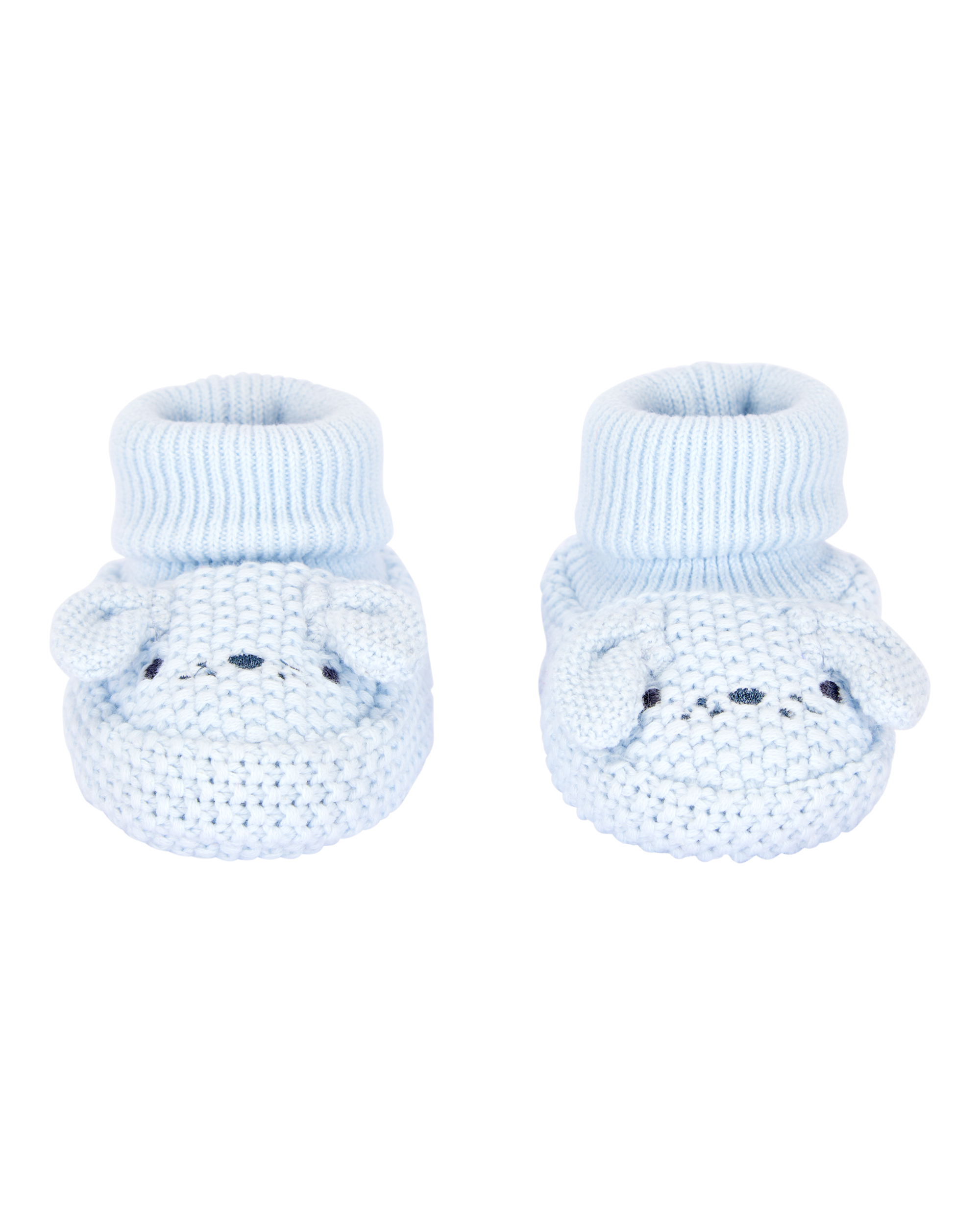 Baby Puppy Crochet Booties - Blue