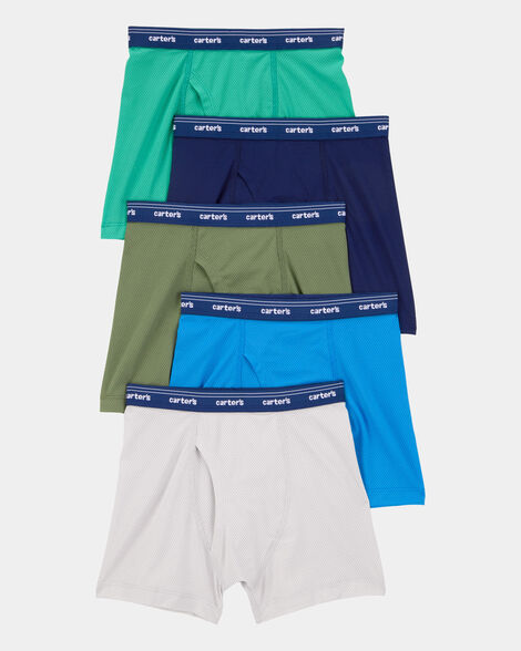 toddler boy 5-pack active mesh boxer briefs underwear