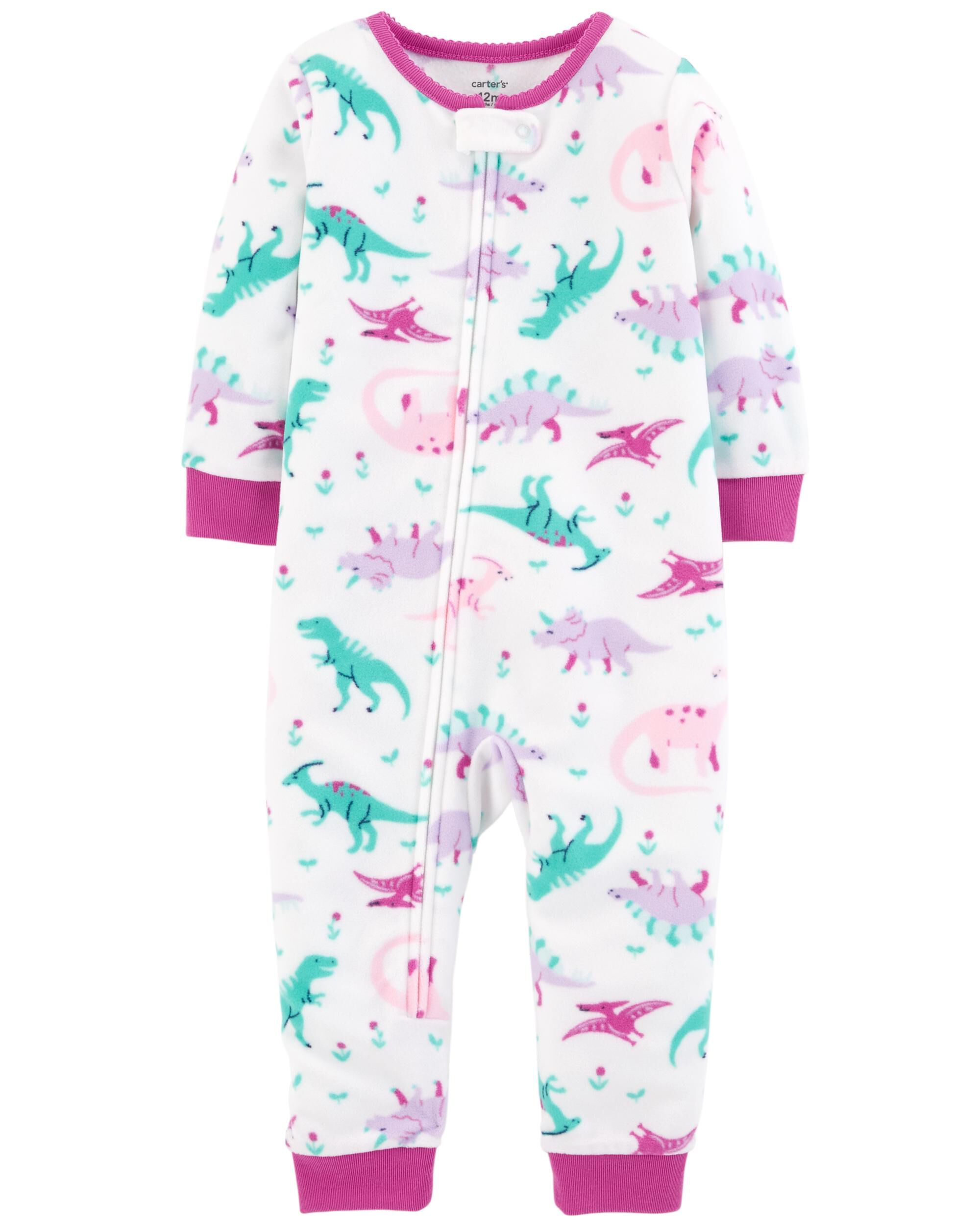 carters fleece dinosaur pajamas