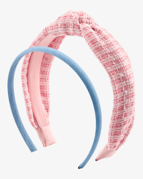 girls 2-pack headbands - pink