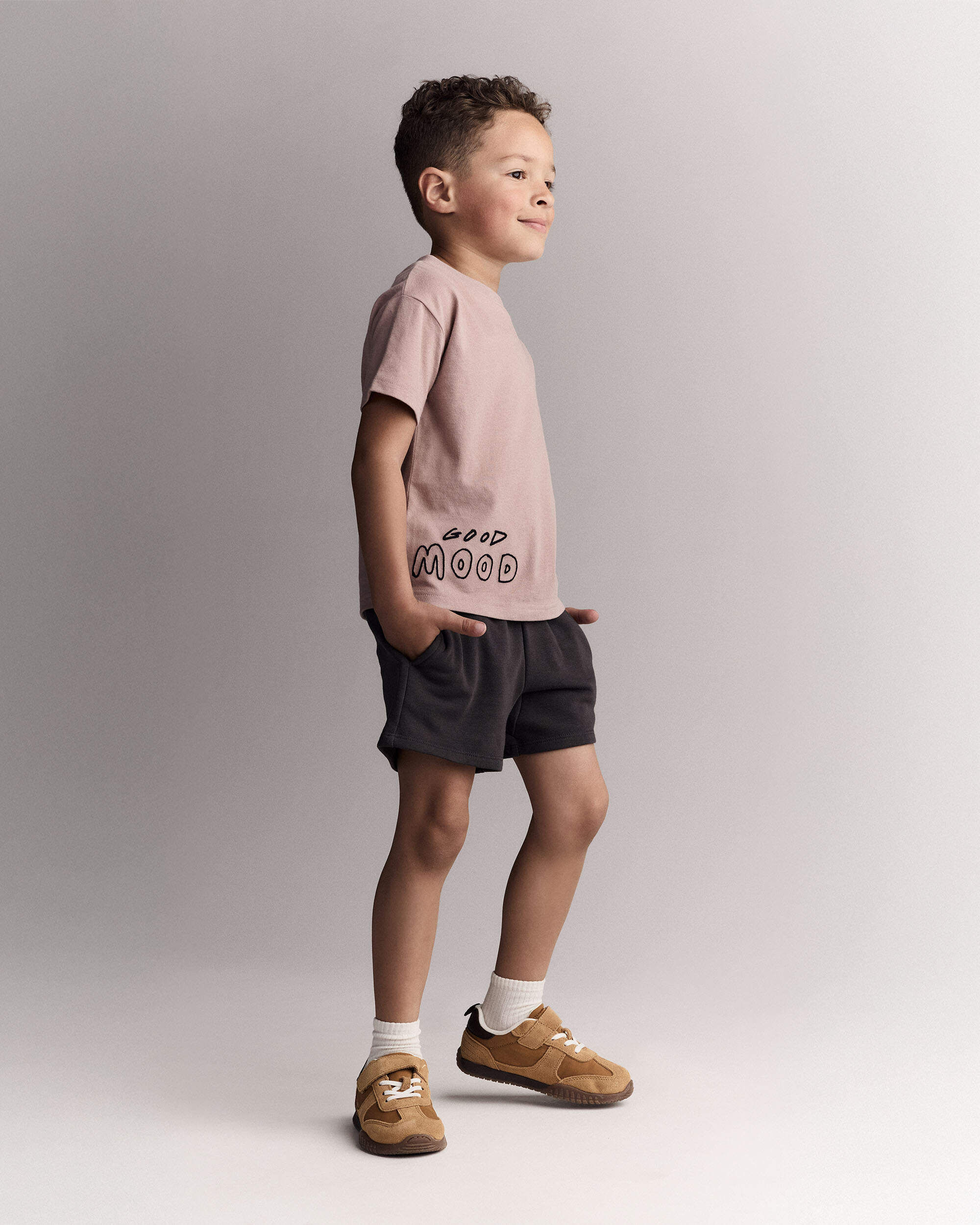 Otter Avenue Toddler 'Good Mood' Relaxed Tee 12M Mauve