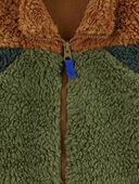 Brown - Toddler Sherpa Fleece Zip-Up Jacket, Selected