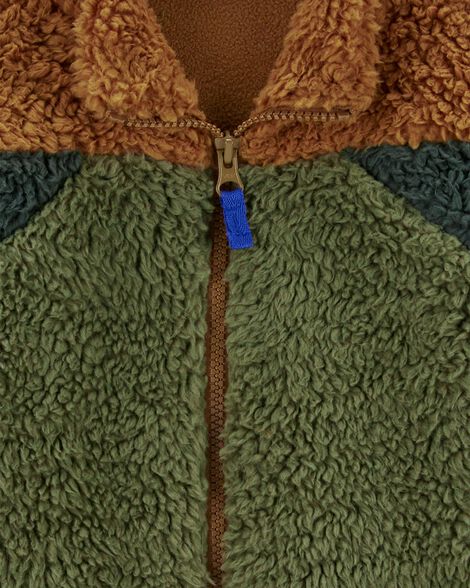  Product image 2 of Toddler Sherpa Fleece Zip-Up Jacket