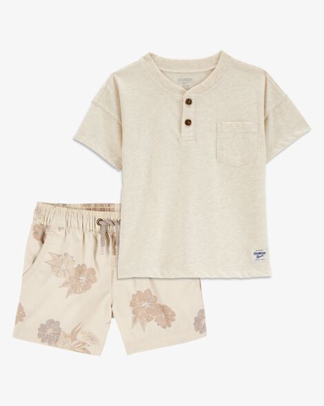  Product image 1 of Toddler 2-Piece Pocket Henley Tee & Bermuda Shorts Set