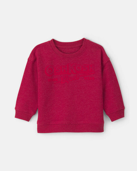 Baby Boy OshKosh Logo French Terry Pullover Sweatshirt - Red