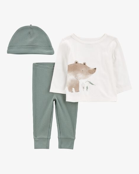 Product image 1 of Baby 3-Piece Bear Little Outfit Set