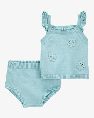 Baby 3-Piece Pointelle Heart Set - Cream