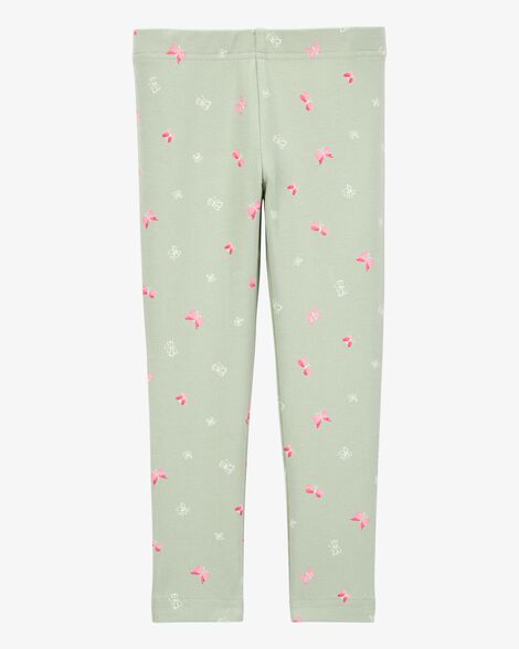  Product image 4 of Toddler Floral Stretch Leggings - Green