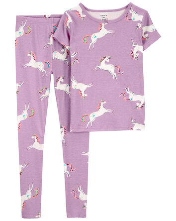 Kid 2-Piece Unicorn 100% Snug Fit Cotton Pajamas