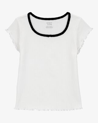 Product image 1 of Kid Pointelle Baby Tee - White
