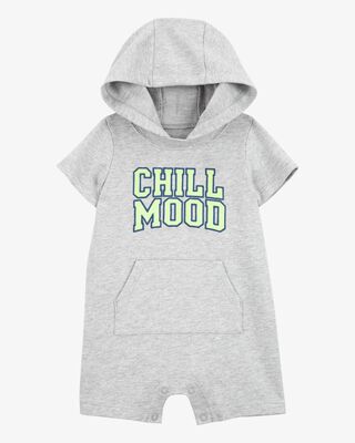 Product image 1 of Baby "Chill Mood" Hooded Romper -Grey