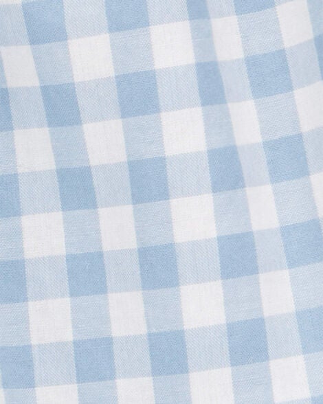  Product image 2 of Baby 3-Piece Gingham Hat Outfit Set - Blue/White