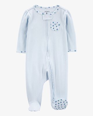 Product image 2 of Baby Floral 2-Way Zip Thermal Sleep & Play Pajamas