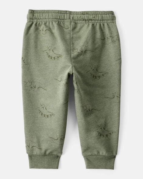 Product image 2 of Baby Boy Dinosaur French Terry Jogger - Green