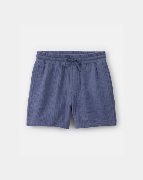 Boys Gauze Shorts - Blue
