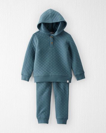 Toddler 2-Piece Quilted Hoodie Set Made With Organic Cotton