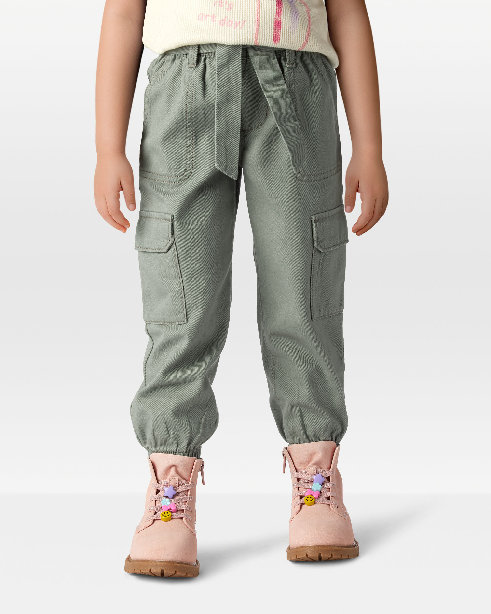 Toddler Girl Cotton Cargo Joggers - Green - Carter's | Carter's