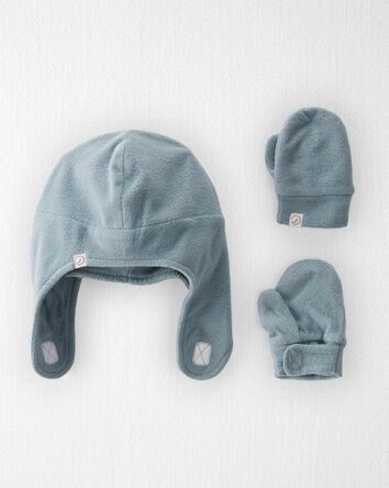 Toddler 
2-Pack Recycled Fleece Hat and Mittens Set

