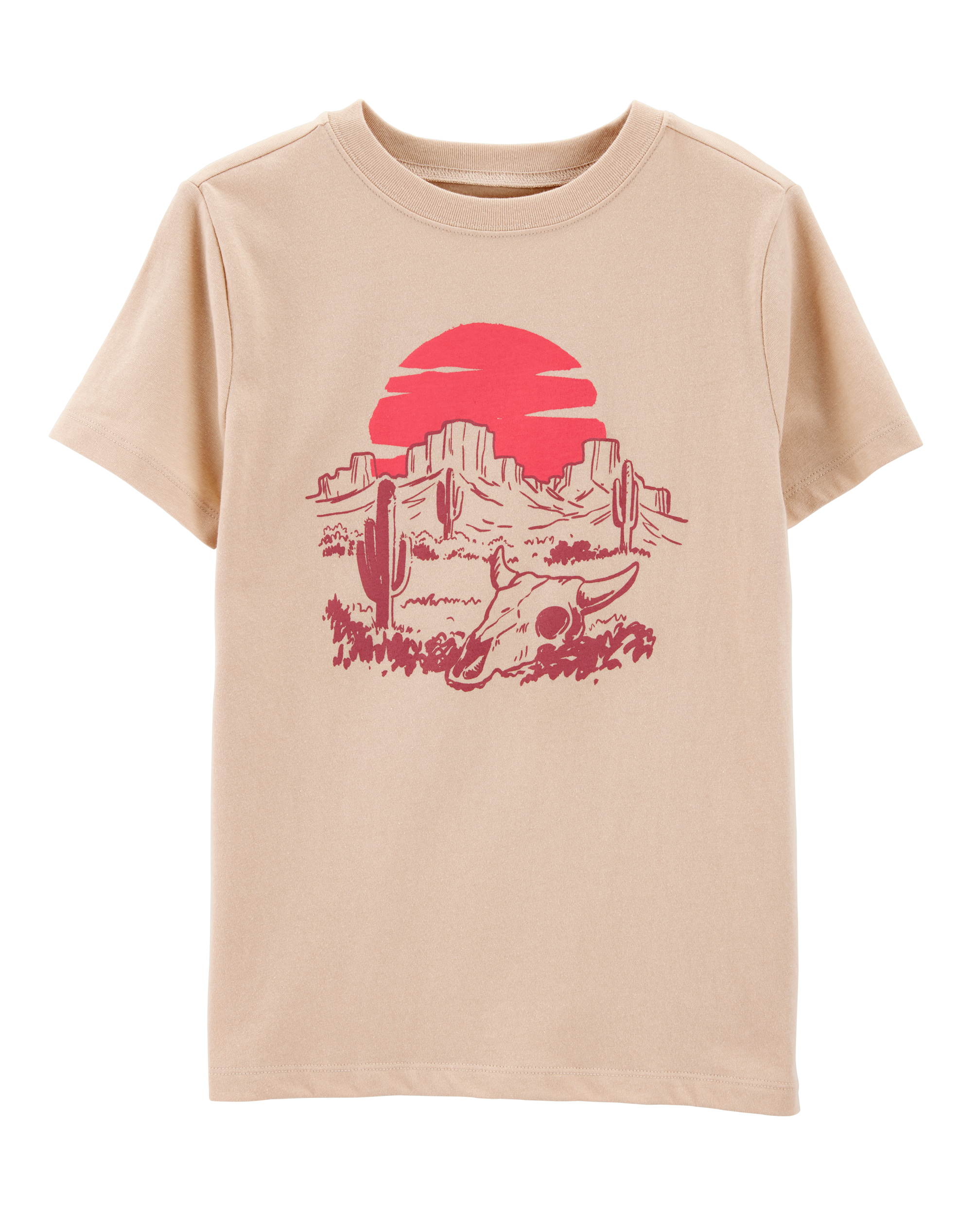 Kid Desert Landscape Short-Sleeve Graphic Tee - Khaki